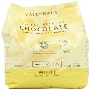 ベルギーのホワイトチョコレートベーキングカレット（チップ）-1袋 5.5ポンド Callebaut Belgian White Chocolate Baking Callets (Chips) - 1 bag, 5.5 lbs