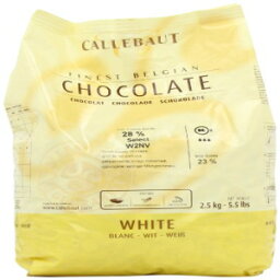 ベルギーのホワイトチョコレートベーキングカレット（チップ）-1袋、5.5ポンド Callebaut Belgian White Chocolate Baking Callets (Chips) - 1 bag, 5.5 lbs