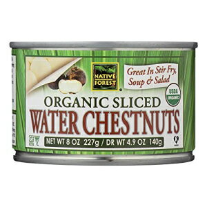 Native Forest オーガニック スライスウォーターチェストナッツ、8オンス缶 (6個パック) Native Forest Organic Sliced Water Chestnuts, 8 Ounce Cans (Pack of 6)