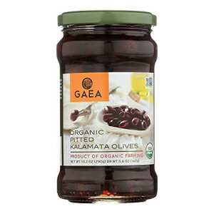 GAEA I[KjbN ȂJ}^ I[u - IWi - 158.8g - 8 P[X - `qg݊ - MVY GAEA Organic Pitted Kalamata Olives - Original - 5.6 oz - case of 8 - Non GMO - From Greece