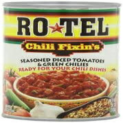 Ro-tel Chili Fixin の味付けダイストマトとグリーンチリ、チリ料理の準備完了 10 オンス缶 (2 個パック) Ro-tel Chili Fixin's Seasoned Diced Tomatoes & Green Chilies, Ready for your Chilie Dishes 10oz cans ( Pack of 2 )