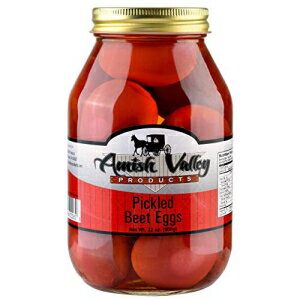 楽天GlomarketAmish Valley Products ビートジュースクォートガラス瓶入り卵のピクルス （1 クォート瓶 - 32 オンス） Amish Valley Products Pickled Eggs in Beet Juice Quart Glass Jar （1 Quart Jar - 32 oz）