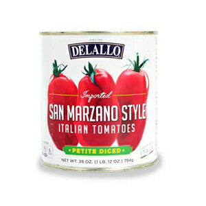 デラーロ サン マルツァーノ スタイル プチダイストマト 28 オンス (3個入り) DeLallo San Marzano Style Petite Diced Tomatoes 28 oz. (pack of 3)