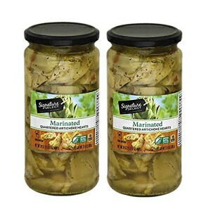 Al Amin Foods Signature SELECT Artichoke Hearts Marinated Quartered - 2 Glass Jars 24 oz/600gr. each. قلب الأرضي شوكي المتبل