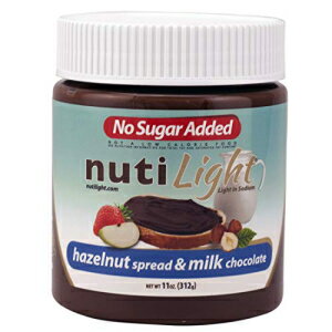 Nutilight 砂糖不使用 ヘーゼルナッツスプレッドとミルクチョコレート 11オンス Nutilight No Sugar Added Hazelnut Spread and Milk Chocolate 11 Ounces