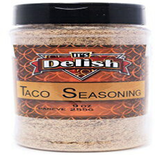 Its Delish ̃^RX V[YjOA9 IX r Taco Seasoning by Its Delish, 9 Oz. Medium Jar