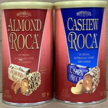 KC Commerce アーモンド ロカ 10 オンス キャニスター バラエティ パック (オリジナルおよびカシュー ロカ) KC Commerce Almond Roca 10 Ounce Canister Variety Pack (Original and Cashew Roca)