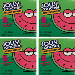 JOLLY RANCHER ゼラチンゼリー 3 オンス (4 個パック) (スイカ) Little Shoppe Of JOLLY RANCHER Gelatin Jello 3 oz (Pack of 4) (Watermelon)