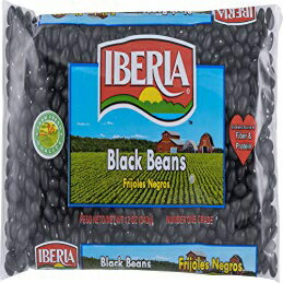 イベリア黒豆、12 オンス (24 個パック) 乾燥豆、バルク乾燥黒豆バッグ、繊維およびタンパク質源、ファームフレッシュ# 1 グレード黒豆 Iberia Black Beans, 12 oz (Pack of 24) Dry Beans, Bulk Dry Black Beans Bag, Fiber & Protein So