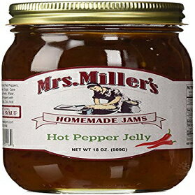 18IX̃zbgybp[[[AÂăXpCV[AA[~bVŎƐAf炵}lI Mrs. Miller's HUGE 18 oz Hot Pepper Jelly Sweet & Spicy, Amish and Homemade, Great Marinade!