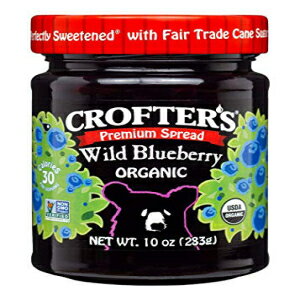 クロフトオーガニックワイルドブルーベリープレミアムスプレッド、10オンス Crofters Organic Wild Blueberry Premium Spread, 10 oz