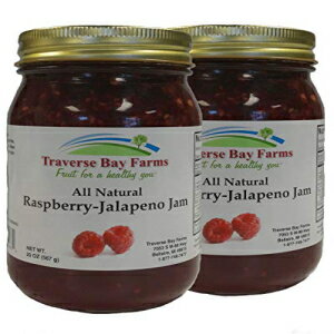 トラバース ベイ ファームズ オール ナチュラル ラズベリー ハラペーニョ ジャム - 2팩- (ペッパー ゼリー) Traverse Bay Farms All Natural Raspberry Jalapeno Jam - 2 pack - (Pepper Jelly)
