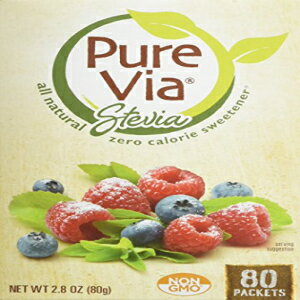 楽天GlomarketPureVia ステビア ゼロカロリー甘味料 80 パケット - 2 パック PureVia Stevia Zero Calorie Sweetener 80-Count Packets - 2 Pack