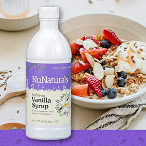 NuNaturals NuSteviaシュガーフリーバニラシロップナチュラルステビア甘味料0カロリー、0砂糖、0炭水化..