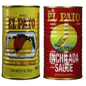 El Pato Enchilada Sauce Variety Pack - (1) Hot Tomato Sauce (Yellow) 27oz (1) Red Enchilada Sauce 28oz (2 Pack)