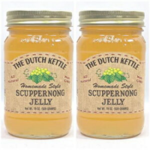 ダッチケトル アーミッシュ自家製スタイル スカッパーノンゼリー 2 - 19 オンス 再利用可能なジャー The Dutch Kettle Amish Homemade Style Scuppernong Jelly 2 - 19 oz Reusable Jars