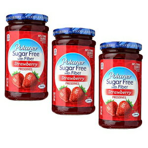 Polaner @ۓVK[t[ Xgx[ vU[uA13.5 IX (3 pbN) Polaner Sugar-Free Strawberry Preserves with Fiber, 13.5 Ounce (Pack of 3)