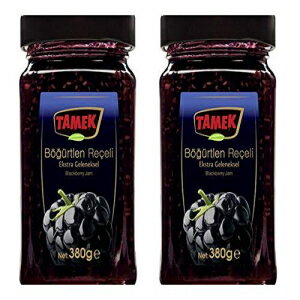 Tamek、トルコ産、ブラックベリージャムプリザーブ、380g あたり、2 ジャーパック Tamek, Turkish, Blackberry Jam Preserves, 380g per, 2 jar pack