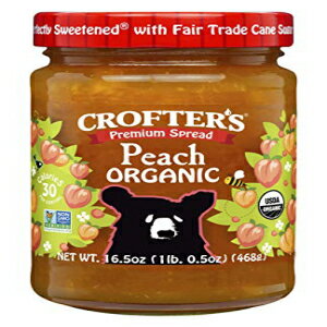 クロフターズ ピーチ オーガニック プレミアム スプレッド、467.8g Crofters Peach Organic Premium Spread, 16.5 Oz