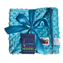 リバーシブルユニセックスチルドレンズソフトベイビーブランケットミンキードット（カラー選び）（ターコイズ） Snuggle Stuffs Reversible Unisex Children's Soft Baby Blanket Minky Dot (Choose Color) (Turquoise)