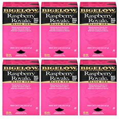 Bigelow Tea Raspberry Royale, Bigelow Raspberry Royale Tea Bags 28-Count Boxes (Pack of 6) Black Tea Bags All Natural Gluten Free Rich in Antioxidants
