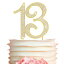 Crystal Creations 13 Cake Topper - Premium Gold Metal - 13th Birthday Party Sparkly Rhinestone Decoration Makes a Great Centerpiece - Now Protected in a Box