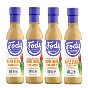Fody Food Co、メープルディジョンサラダドレッシングパック、低FODMAPで腸に優しい、グルテンと乳糖不使用、ニンニクと玉ねぎ不使用、4個入り Fody Food Co, Maple Dijon Salad Dressings Pack, Low FODMAP and Gut Friendly, Gluten and Lactose Fre