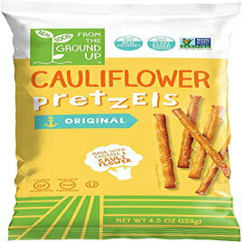 地面からの本物の食品 ビーガン プレッツェル - 6 個 (カリフラワー、スティック) REAL FOOD FROM THE GROUND UP Vegan Pretzels - 6 Count (Cauliflower, Sticks)