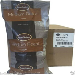 楽天Glomarketファーマー ブラザーズ ミディアム ロースト グラウンド コーヒー 6 X 5ポンド グラウンド コーヒー 1271 Farmer Brothers Medium Roast Ground Coffee 6 X 5lbs Ground Coffee 1271