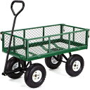 Gorilla Carts GOR400-COM X`[K[fJ[gAO\ȃTChtA400|hBeʁAΐF Gorilla Carts GOR400-COM Steel Garden Cart with Removable Sides, 400-lbs. Capacity, Green