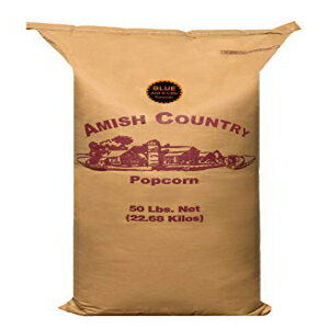アーミッシュカントリーポップコーン | 50 ポンド バッグ ブルー カーネル | オールドファッションド レシピガイド付き (50ポンドバッグ) Amish Country Popcorn | 50 Lb Bag Blue Kernels | Old Fashioned with Recipe Guide (50lb Bag)