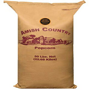 アーミッシュカントリーポップコーン | 50ポンド ベビーイエローポップコーン | オールドファッションド レシピガイド付き (50ポンドバッグ) Amish Country Popcorn | 50 LB Baby Yellow Popcorn | Old Fashioned with Recipe Guide (50lb Ba