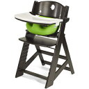 Keekaroo Height Right High Chair Espresso with Lime Infant Insert and Tray、Espresso / Lime Keekaroo Height Right High Chair Espresso with Lime Infant Insert and Tray, Espresso/Lime