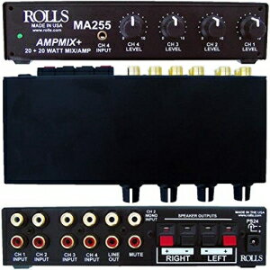 Rolls MA255 ステレオ 20w/ch クラス D ミキサー アンプ Rolls MA255 Stereo 20w/ch Class D Mixer Amplifier