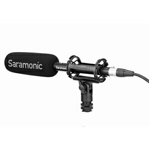 Saramonic Pro スーパーカーディオイド ショットガン マイク 48v および AA 電源 ショック マウント ウィンドスクリーン XLR 付き (SOUNDBIRDV1) Saramonic Pro Supercardioid Shotgun Mic w/ 48v AA Power, Shock Mount, Windscreen