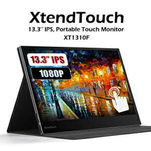 USB-Cポータブルモニター XtendTouch XT1310F 13.3インチフルHD IPSスクリーン 72％NTSC 10ポイントタッチ デュアルスピーカー HDMI入力 OTG Samsung DeX スイッチ Huawei EMUI ChromeBook PS4など PEPPER JOBS USB-C Portable Monitor, XtendTouch