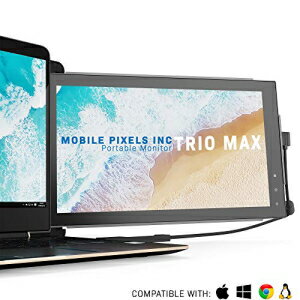 Mobile Pixels Trio Max ラップトップ用ポータブル モニター 14 インチ フル HD IPS スクリーン USB C/USB A デュアルまたはトリプル ディスプレイ Windows/OS/Android/Nintendo Switch Mobile Pixels Trio Max Portable Monitor for Laptops, 1
