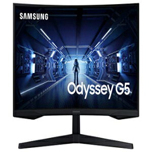 SAMSUNG 27 インチ G5 Odyssey ゲーミング モニター、1000R 曲面スクリーン、44Hz、1ms、FreeSync プレミアム、フル HD (LC27G55TQWNXZA) SAMSUNG 27-Inch G5 Odyssey Gaming Monitor with 1000R Curved Screen, 44Hz, 1ms, FreeSync Premium, 1