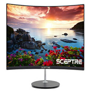 Scepter 曲面 27 インチ LED モニター HDMI VGA 最大 75Hz 内蔵スピーカー エッジレス マシン ブラック 2021 (C278W-1920RN) Sceptre Curved 27 LED Monitor HDMI VGA up to 75Hz Build-in Speakers, Edgeless Machine Black 2021 (C2