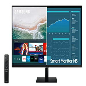 SAMSUNG M5 シリーズ 32 インチ FHD 1080p スマート モニター ストリーミング TV (チューナーなし) Netflix HBO Prime Video など Apple Airplay Bluetooth 内蔵スピーカー リモコン付属 (LS32AM500NNXZA) SAMSUNG M5 Series 32-Inch FHD