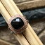 ʪΥ֥å˥K14ɡ925åɥ󥰥С󥲡󥰥6789 Natural Rocks by Kala Genuine Black Onyx 14k Rose Gold, 925 Solid Sterling Silver Engagement Ring Size 6, 7, 8, 9