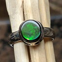 i`JifBAACg925\bhX^[OVo[q[OXg[GQ[WOTCY6 Natural Rocks by Kala Natural Canadian Ammolite 925 Solid Sterling Silver Healing Stone Engagement Ring Size 6