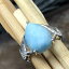 ʥɥߥ˥ޡ925åɥ󥰥С󥲡󥰥6789 Natural Rocks by Kala Natural Dominican Larimar 925 Solid Sterling Silver Engagement Ring Size 6, 7, 8, 9