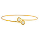 14KS[hi`}[L[~Xg~XeBbNgp[YEhx[oOuXbg Elizabeth Jewelry 14Kt Gold Natural Mercury Mist Mystic Topaz Round Bezel Bangle Bracelet