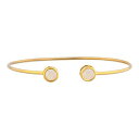 14KS[hV~[VsNIp[Ehx[oOuXbg Elizabeth Jewelry 14Kt Gold Simulated Pink Opal Round Bezel Bangle Bracelet