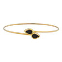 14KS[h{̃ubNIjLXyA[x[oOuXbg Elizabeth Jewelry 14Kt Gold Genuine Black Onyx Pear Bezel Bangle Bracelet