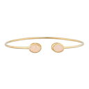 14KS[hV~[VsNIp[I[ox[oOuXbg Elizabeth Jewelry 14Kt Gold Simulated Pink Opal Oval Bezel Bangle Bracelet