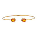 14KS[hV~[VIWVgI[ox[oOuXbg Elizabeth Jewelry 14Kt Gold Simulated Orange Citrine Oval Bezel Bangle Bracelet
