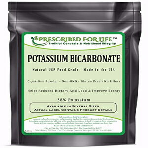 重炭酸カリウム - 天然 USP 食品グレード結晶性粉末 - 39% K、10 kg Potassium Bicarbonate - Natural USP Food Grade Crystalline Powder - 39% K, 10 kg