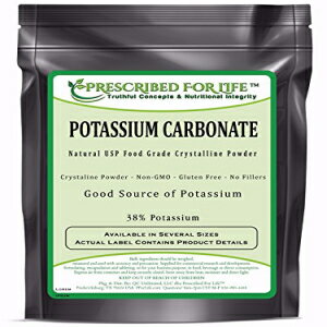 炭酸カリウム - 天然USP食品グレード結晶粉末、10 kg Potassium Carbonate - Natural USP Food Grade C..